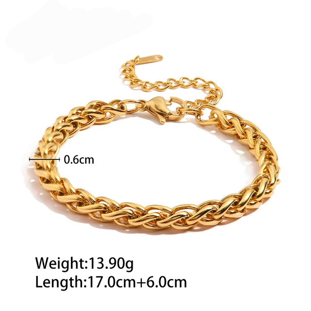 Unique Heavy Chained Gold Plated Bracelet
